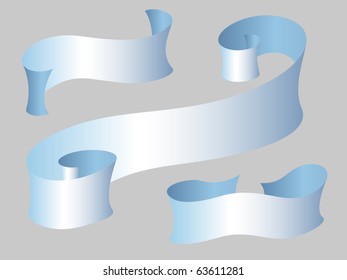 Blue ribbon Vector. Visit my portfolio for big collection of ribbons