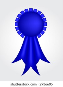 Blue Ribbon (with gradient mesh)