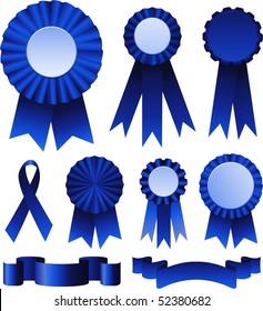 Blue ribbons