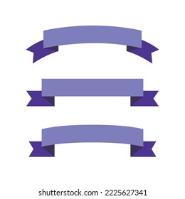 Blue ribbons set. Vector illustration ribbon banners.