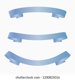 blue ribbons, vector image, retro design, strip for text, beautiful element