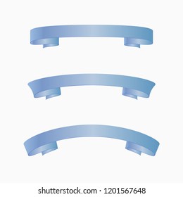 blue ribbons, vector image, retro design, strip for text, beautiful element