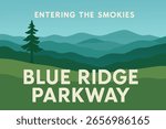 The Blue Ridge Parkway serves as a stunning gateway to the Smoky Mountains, offering scenic vistas of mountain ranges, valleys, and abundant wildlife. 