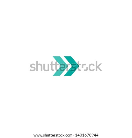 blue right double arrow icon. Isolated on white. Continue icon.  Next sign. East arrow.