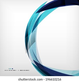 Blue ring - business abstract bubble shape design template