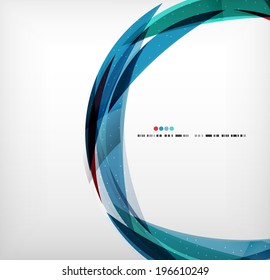 Blue ring - business abstract bubble shape design template