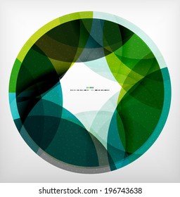 Blue ring - business abstract bubble shape design template