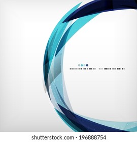Anillo azul - plantilla de diseño de forma de burbuja abstracta de negocios