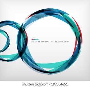Anillo azul - plantilla de diseño de forma de burbuja abstracta de negocios