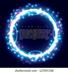 blue ring. frame background. eps10