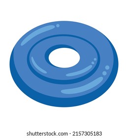 blue ring inflatable isolated icon