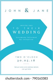 Blue Ring theme - Wedding Set - Invitation