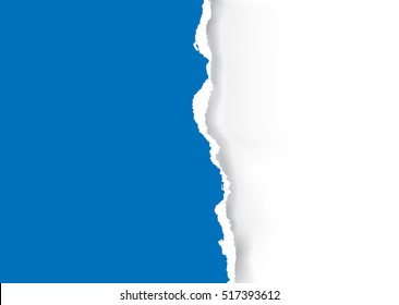 Blue Ripped paper background.
Illustration of orange ripped paper with place for your image or text. Vector available.