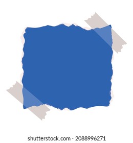 blaues geripptes Papier mit Klebeband