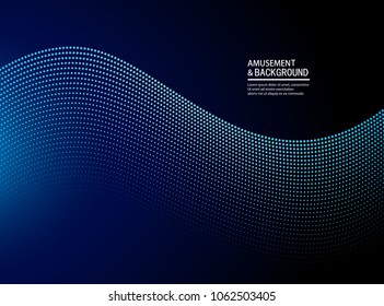 Blue ripple particle background