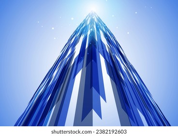 blue rising digital network background
