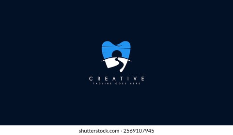 blue river dental Illustration Logo Vector