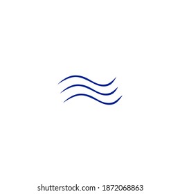 Blue river isolated on white
