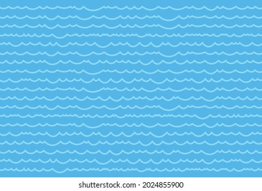 Blue river ocean wave layer vector background illustration
