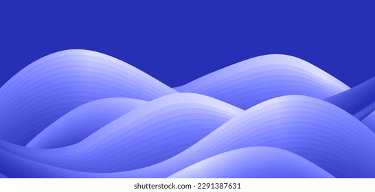 Ilustración de fondo de la capa de onda oceánica del río azul.