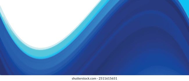 Blue river ocean wave layer vector background