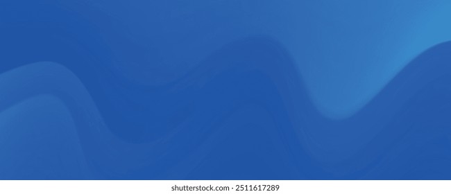 Blue river ocean wave layer vector background