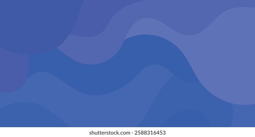 Blue river ocean wave layer vector background illustration. eps 10