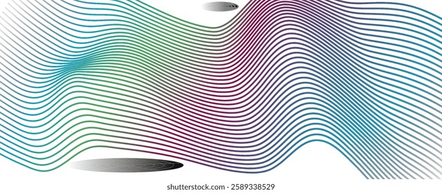 Blue river ocean wave layer vector background