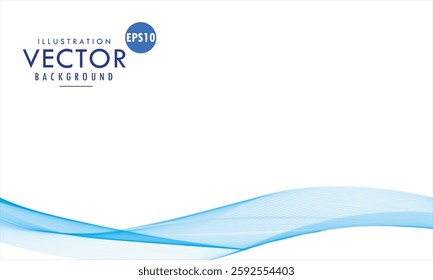 Blue river ocean wave layer vector background illustration, Abstract blue wavy business style background, covers, wallpapers, brands, social media design, Abstract blue wavy business style.