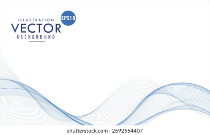 Blue river ocean wave layer vector background illustration, Abstract blue wavy business style background, covers, wallpapers, brands, social media design, Abstract blue wavy business style.