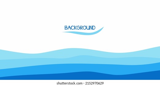 blue river ocean wave vector background illustration