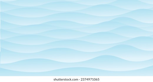 Niveles de olas de río azul fondo vectorial ilustración moderna
