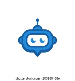 blue robbot logo concept, robbot logo design