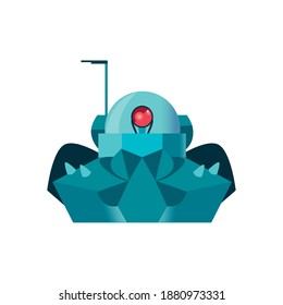 dibujos animados de robot azul de tecnología robótica juguete futurista máquina ciborg ciencia android y ficción Ilustración vectorial