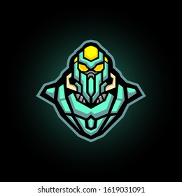 blue robot e sport logo