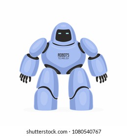 Blue robot. isolated on white background
