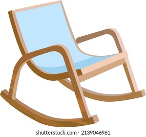 Blue rock chair, illustration, vector on a white background.