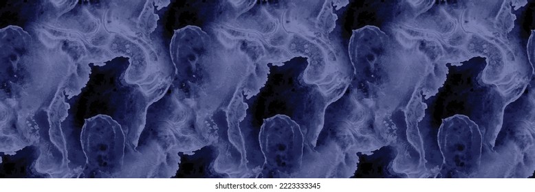 Fondo de Mármol de Roca Azul. Fondo de color de agua blanca. Acuarela de resumen naval. Granito Fluido Elegante. Océano marino naval. Espacio de repetición de tinta de alcohol. Patrón de mosaico de mármol azul. Pintura moderna y sin foco