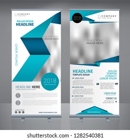 Blue Roll Up Design