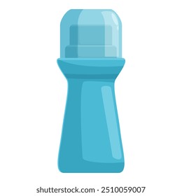 Blue roll on deodorant with transparent cap ensuring comfortable use for feeling fresh and confident