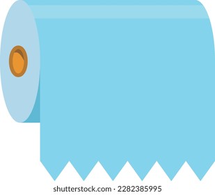 a blue roll toilet paper