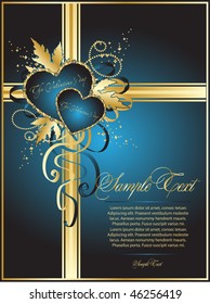 blue romantic valentine card