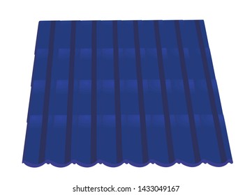 Blue roof tiles. vector illustration