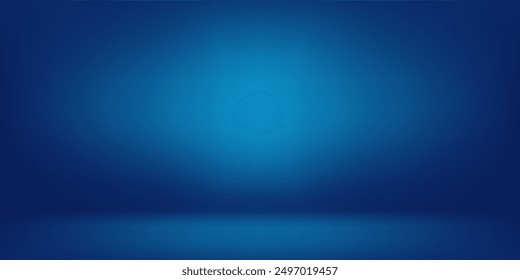 Blue room in the 3d, Beautiful blue wall background with space for text, Blue room background