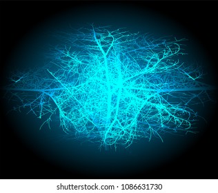 blue root abstract background