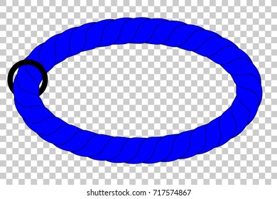 Blue Rope out from hole, at Transparent Effect Background