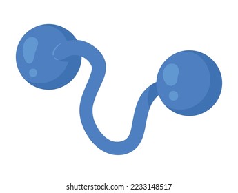 blaues Seilzubehör einzeln auf dem Seil