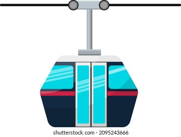 Autopista azul, ilustración, vector sobre un fondo blanco.