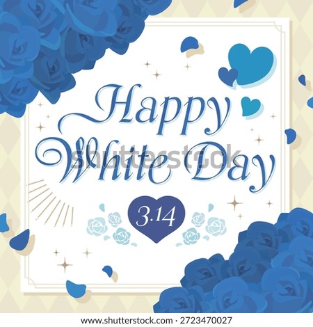 Blue Rose Frame for White Day
