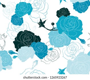 
Blue roses wallpaper